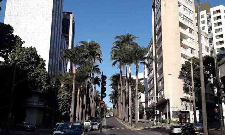 Vista da Avenida Brasil em Belo Horizonte.(foto: Jair Amaral/EM/D.A Press)
