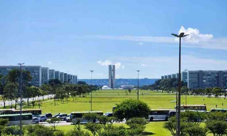 Esplanada dos Ministérios, em Brasília 