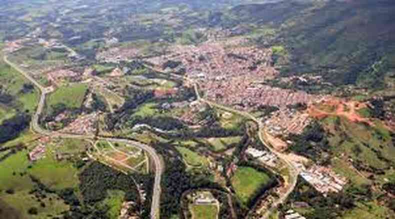 Vista geral da cidade de Extrema, no Sul de Minas