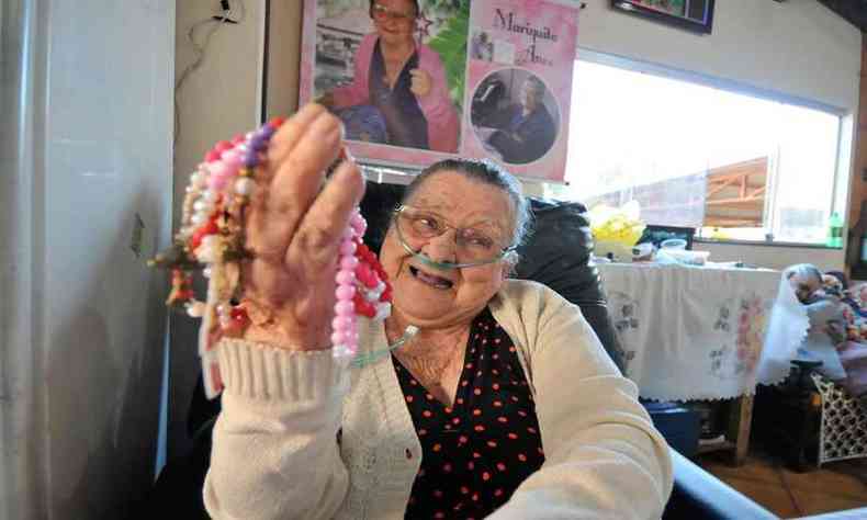 Maria Simes, a dona Mariquita, de 92 anos