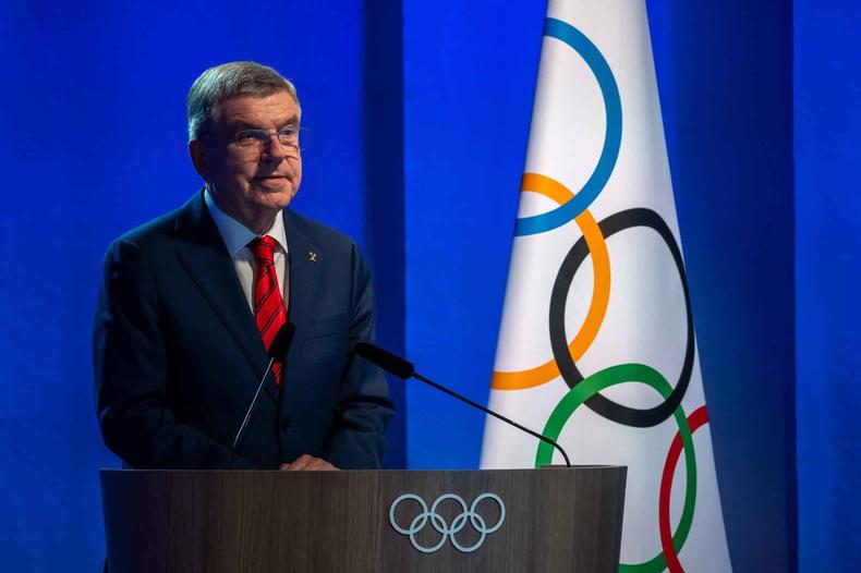 Presidente do COI expressou sua rejeição à interferência política no esporte(foto: Fabrice COFFRINI/AFP) Thomas Bach