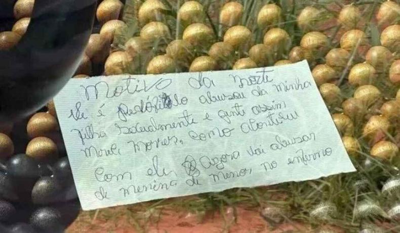 Bilhete deixado no veculo