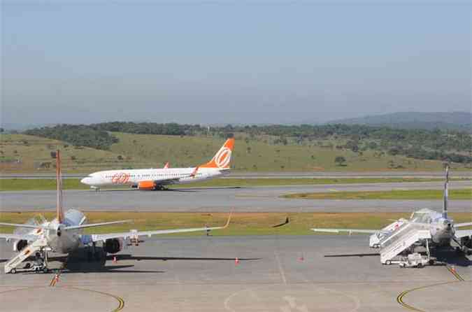 Em Confins, haver aumento de vagas para aeronaves no ptio (foto: Gladyston Rodrigues/EM/D.A Press)