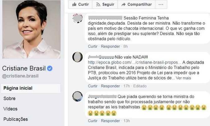 A página da deputada foi invadida por comentários negativos(foto: Reprodução Facebook) A página da deputada foi invadida por comentários negativos(foto: Reprodução Facebook)