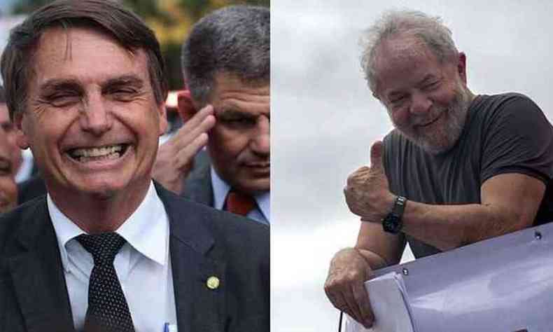 Jair Bolsonaro e Lula podem ter as candidaturas barradas no TSE(foto: Luis Nova/Esp. CB/D.A Press e Mauro Pimentel/AFP)