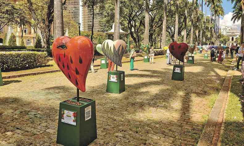 exposio Big Heart Parade, na Praa da Liberdade