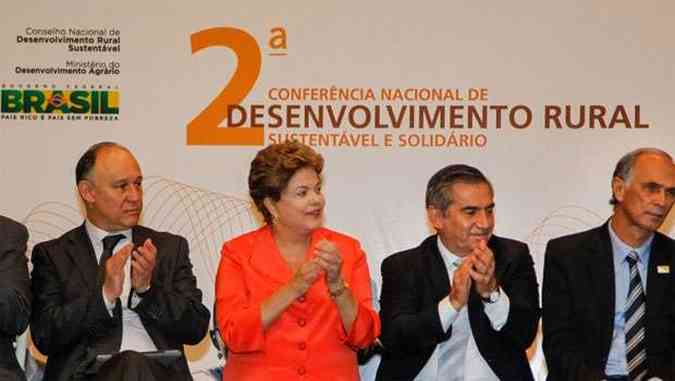 Dilma participou nesta quinta-feira do encerramento da 2. Conferncia Nacional de Desenvolvimento Rural Sustentvel e Solidrio(foto: Roberto Stuckert Filho/PR)