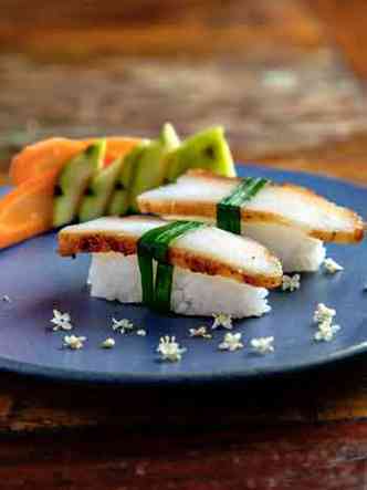 Sushi de barriga curada