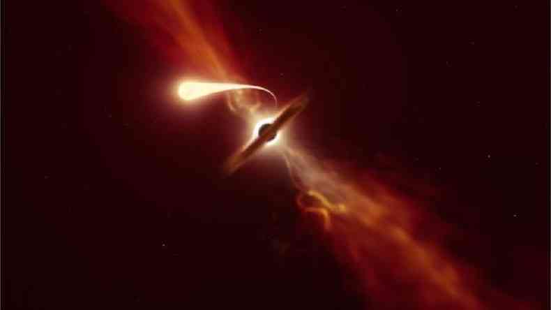 A espaguetização é o resultado de um evento catastrófico para uma estrela(foto: ESO/M. Kornmesser)
