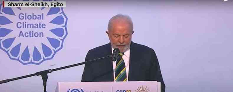 Lula discursando na COP 27