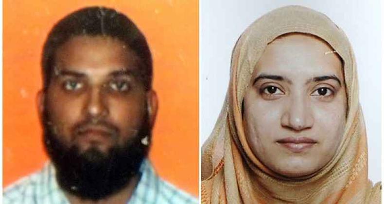 Syed Farook com a esposa Tashfeen Malik, que tinha 27 anos(foto: AFP PHOTO) Syed Farook com a esposa Tashfeen Malik, que tinha 27 anos(foto: AFP PHOTO)