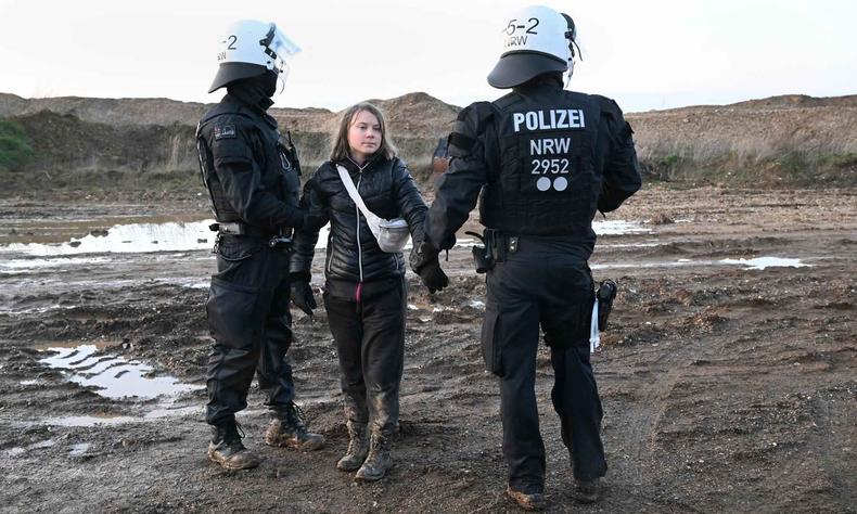 A ativista sueca Greta Thunberg, de 20 anos(foto: FEDERICO GAMBARINI / DPA / AFP ) A ativista sueca Greta Thunberg, de 20 anos