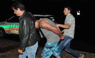 Imagem de um dos suspeitos, que foi preso na segunda-feira(foto: Marcelo Ferreira/CB/DA Press)