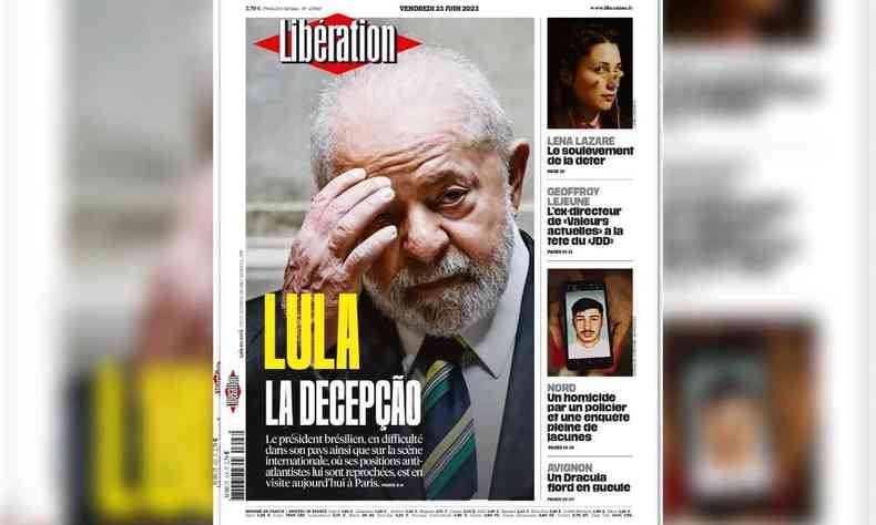 Lula estampado na capa do jornal francs Libration