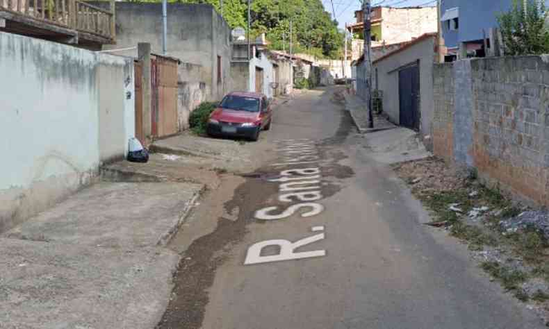 Crime aconteceu na Rua Santa Isabel, em Lagoa Santa(foto: Reproduo/Google Street View)