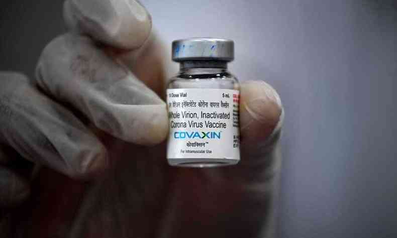 Covaxin, vacina indiana contra a COVID-19(foto: AFP / Indranil MUKHERJEE)