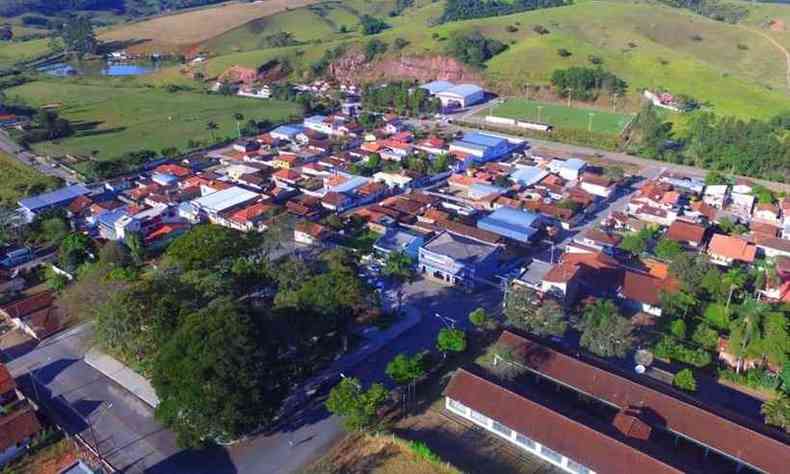 Vista area de Senador Jos Bento, municpio mineiro com 1.502 habitantes e cinco casos confirmados de coronavrus(foto: Divulgao/Prefeitura de Senador Jos Bento)