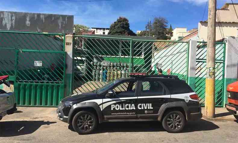 Polcia vistoria depsito de gs em Belo Horizonte(foto: Polcia Civil/Divulgao)