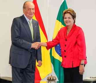 Dilma almoou nesta segunda-feira com o Rei Juan Carlos, da Espanha(foto: Roberto Stuckert Filho/PR)