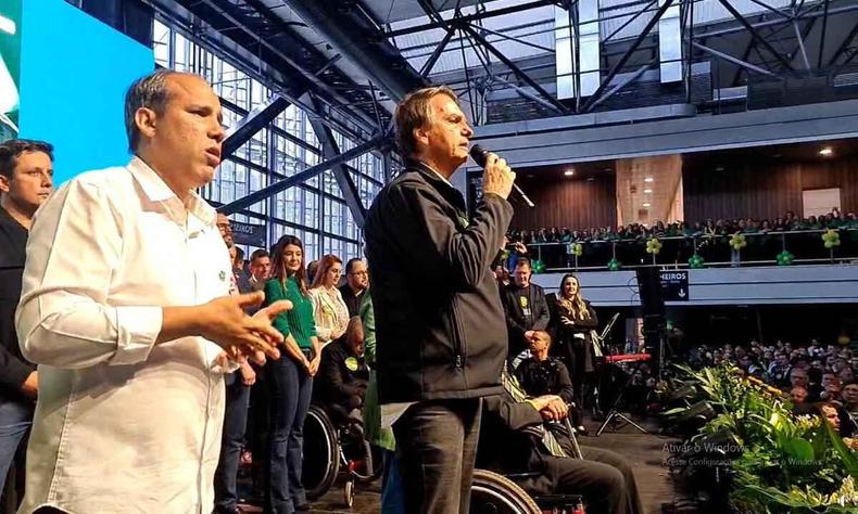 Bolsonaro em evento no Expocentro Balnerio Cambori (SC)