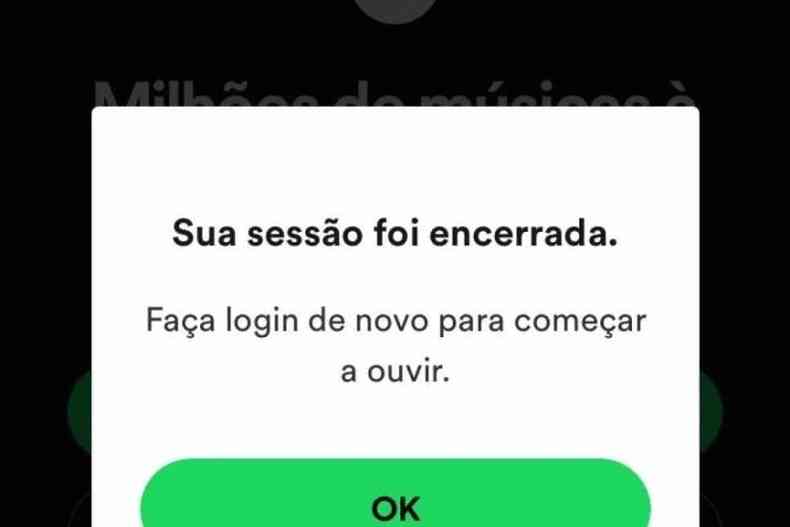 Pgina sem resposta do Spotify Brasil