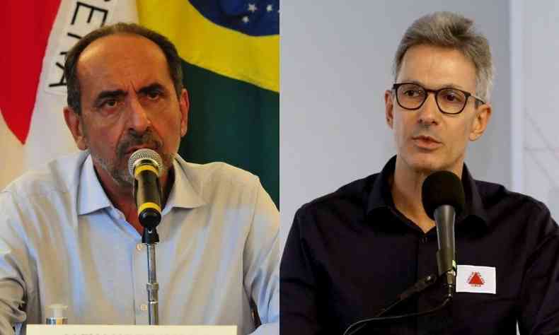 Ex-prefeito de BH, Alexandre Kalil (PSD), e governador Romeu Zema (Novo)