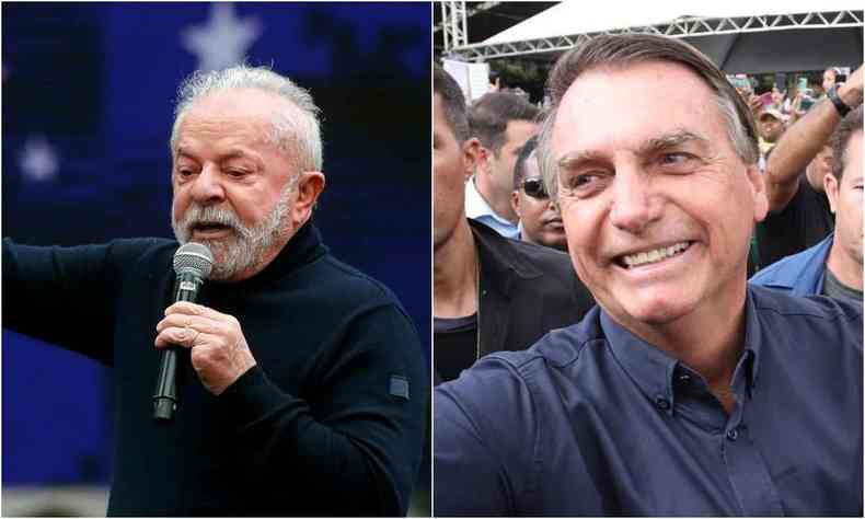 A esquerda Lula e a direita Jair Bolsonaro