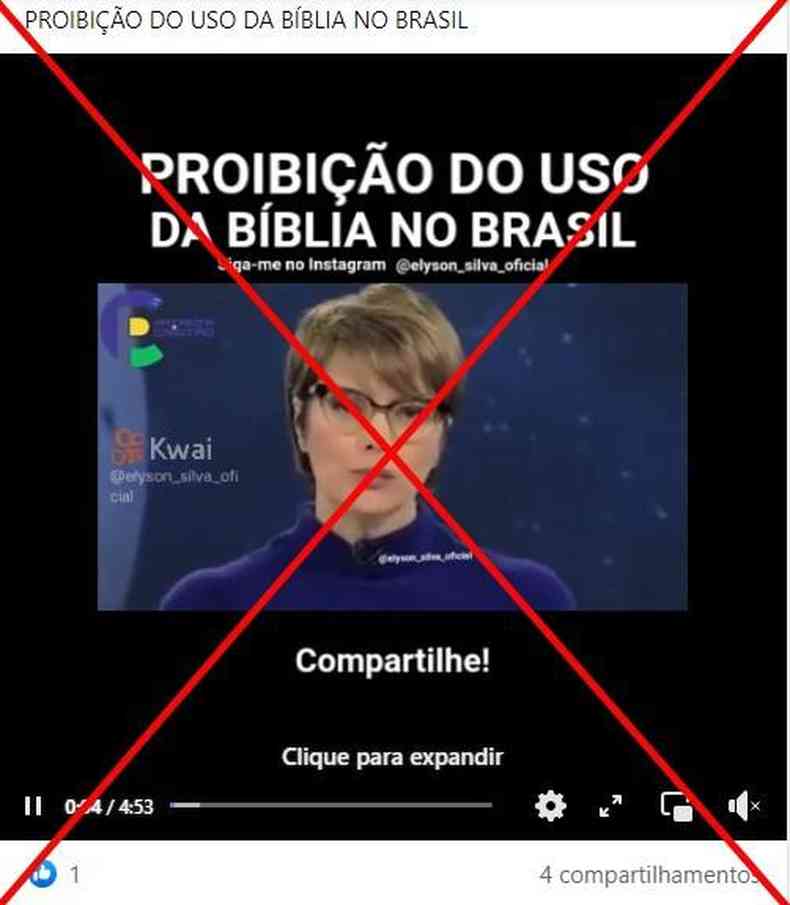 Captura de tela feita em 25 de agosto de 2022 de uma publicao no Facebook 