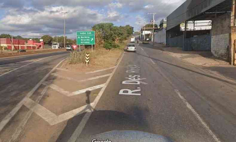 Atropelamento aconteceu no cruzamento da Rua Desembargador Reis Alves com o Anel Rodovirio de BH(foto: Reproduo/Google Street View)