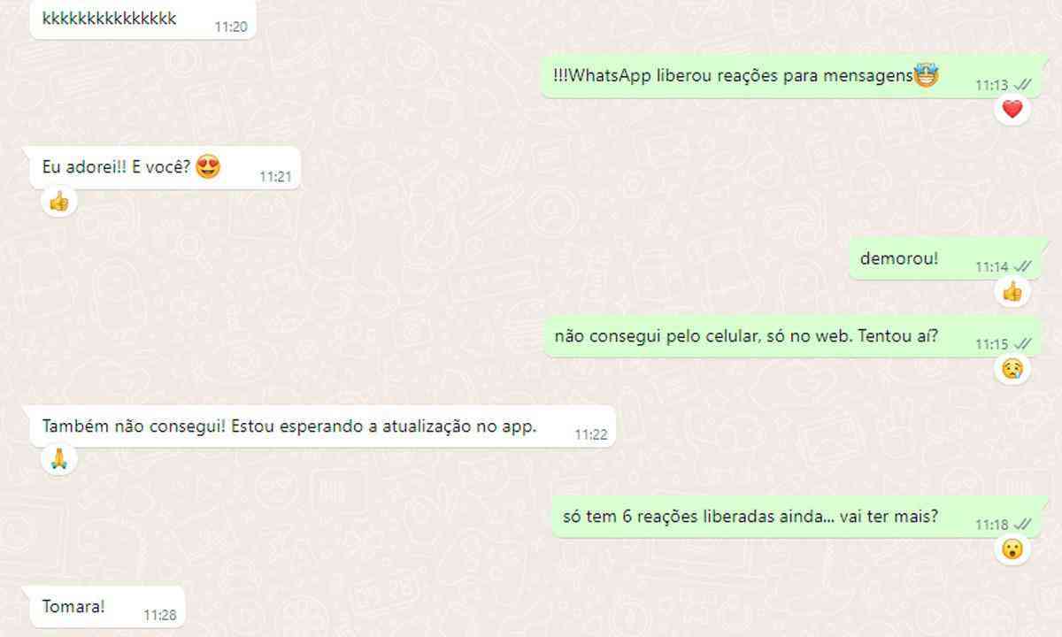  WhatsApp libera reações em mensagens no Brasil. Saiba como usar 