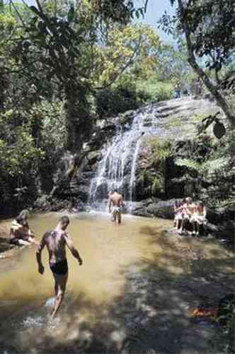Informaes nos celulares facilitam acesso dos turistas a cachoeiras de Lavras Novas e outros municpios(foto: Tlio Santos/EM/D.A Press - 12/10/15)