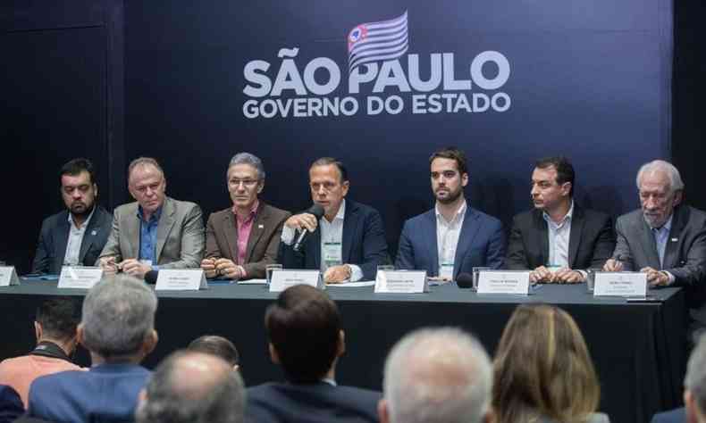 Encontro de governadores foi realizado no Palcio dos Bandeirantes, em So Paulo(foto: Governo de So Paulo/Divulgao)