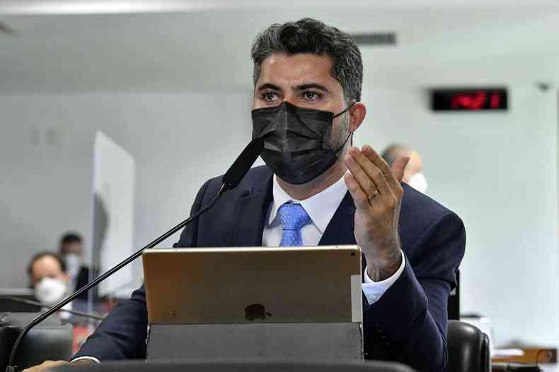 Senador Marcos Rogrio (DEM-RO), durante sesso da CPI da COVID(foto: Waldemir Barreto/Agncia Senado)
