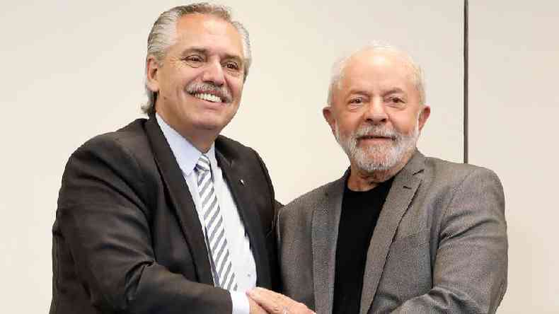 Lula e o presidente da Argetina, Alberto Fernandez, em So Paulo