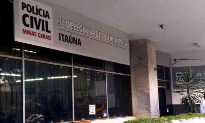 Fachada da delegacia de polcia civil de Itana