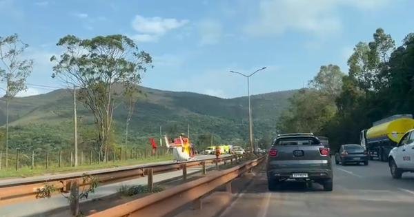  Acidente na BR-040 deixa dois feridos e interdita trânsito na Grande BH 