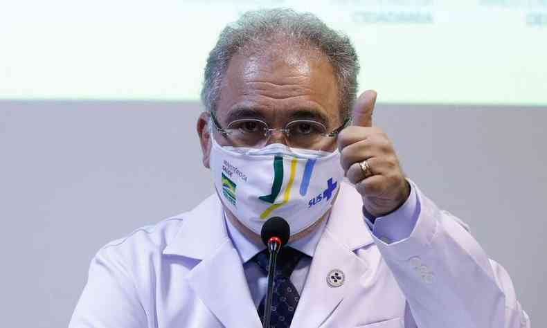 Ministro da Sade, Marcelo Queiroga afirmou no ver necessidade de uso da Covaxin no Brasil(foto: Fernando Frazo/Agncia Brasil)