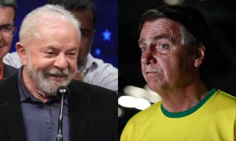 Montagem: Lula x Bolsonaro
