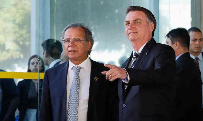 Paulo Guedes e presidente Jair Bolsonaro