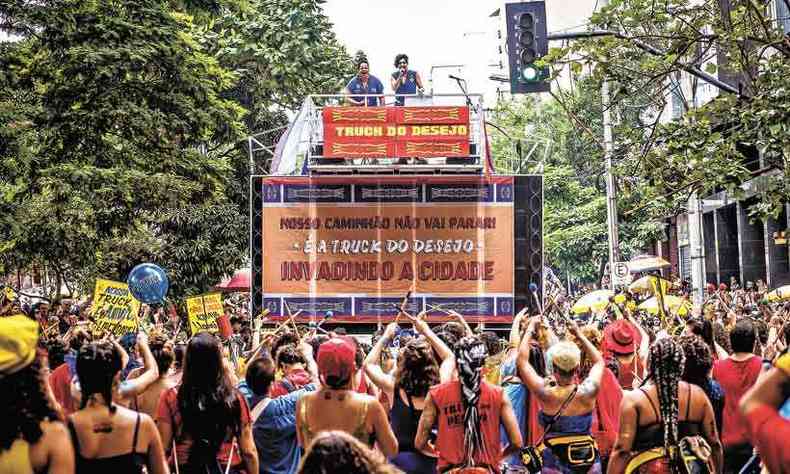 Truck do Desejo comeou como bloco de carnaval e virou plataforma poltica(foto: Lucas Lobato/divulgao)