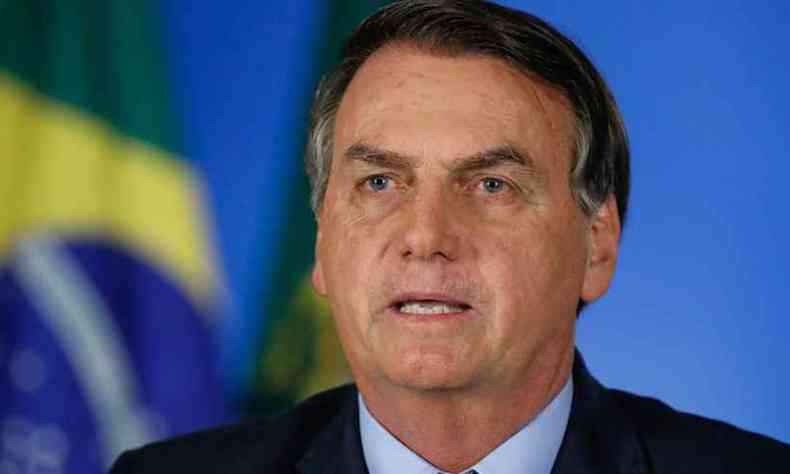 Jair Bolsonaro no pronunciamento oficial dessa tera-feira (24)(foto: Isac Nbrega/PR)