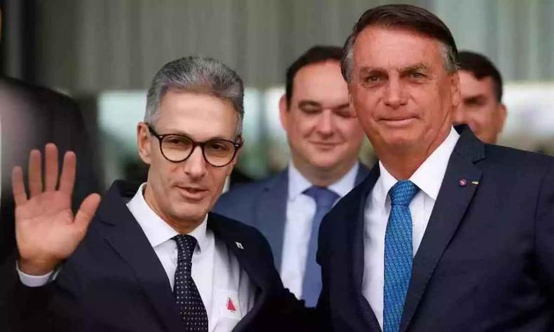 Romeu Zema ao lado de Jair Bolsonaro