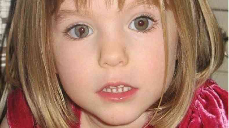 Foto aproximada do rosto de Madeleine McCann