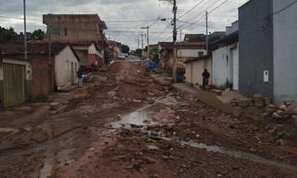 Foto mostra estragos causados pelas chuvas em Salinas