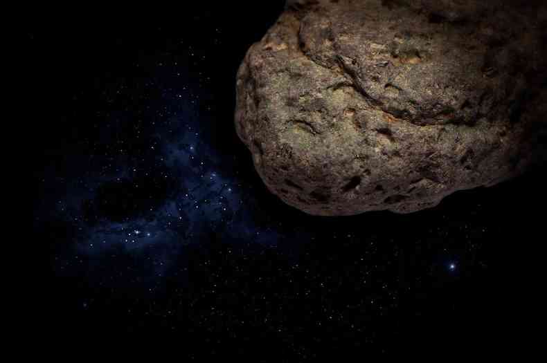 Imagem meramente ilustrativa de asteroide 