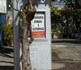 Rua no Bairro Mangabeiras na qual a PM prendeu um segurana na quarta-feira(foto: Cristina Horta/EM/D.A Press)