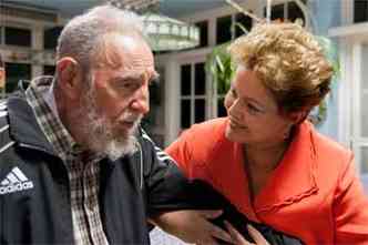 A presidente Dilma Rousseff se reuniu com Fidel Castro na segunda-feira. De acordo com o jornal oficial Gramma, eles mantiveram um 