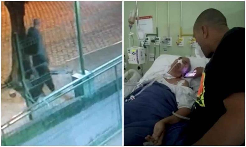 No leito de hospital, filho registrou em udio verso do pai, que teria sido agredido dentro de um posto policial em Juiz de Fora