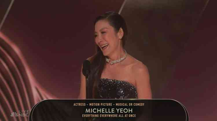 Michelle Yeoh no Golden Globes