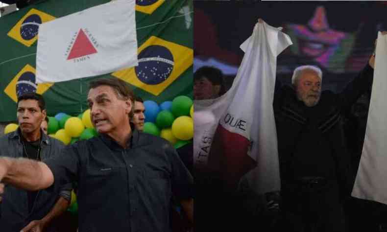 Bolsonaro e Lula em MG